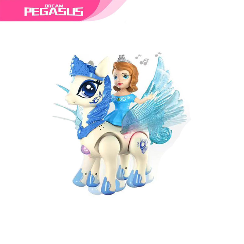 Trending Novelty Wholesale Electric Walking Princess Child Toy with Interactive LED Lights, Melodic Tunes and Fancy Color Box Gift Toys for Kids