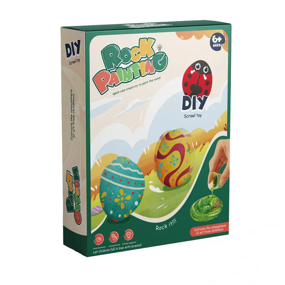 Hot Sales New Arrive High Quality Early Educational Creative DIY Paint Drawing Art Crafts Kids Rock Painting Kit Toys