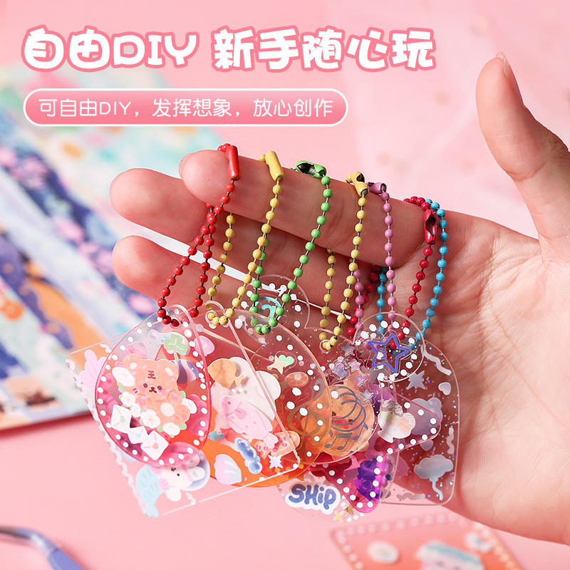 Birthday Gift Box for Girls - Creative Sticker Art Set with Fire-Themed Paint Cards DIY Paste Craft Kit, Party Favors, Arts &amp; Toys for Kids Ages 5-8