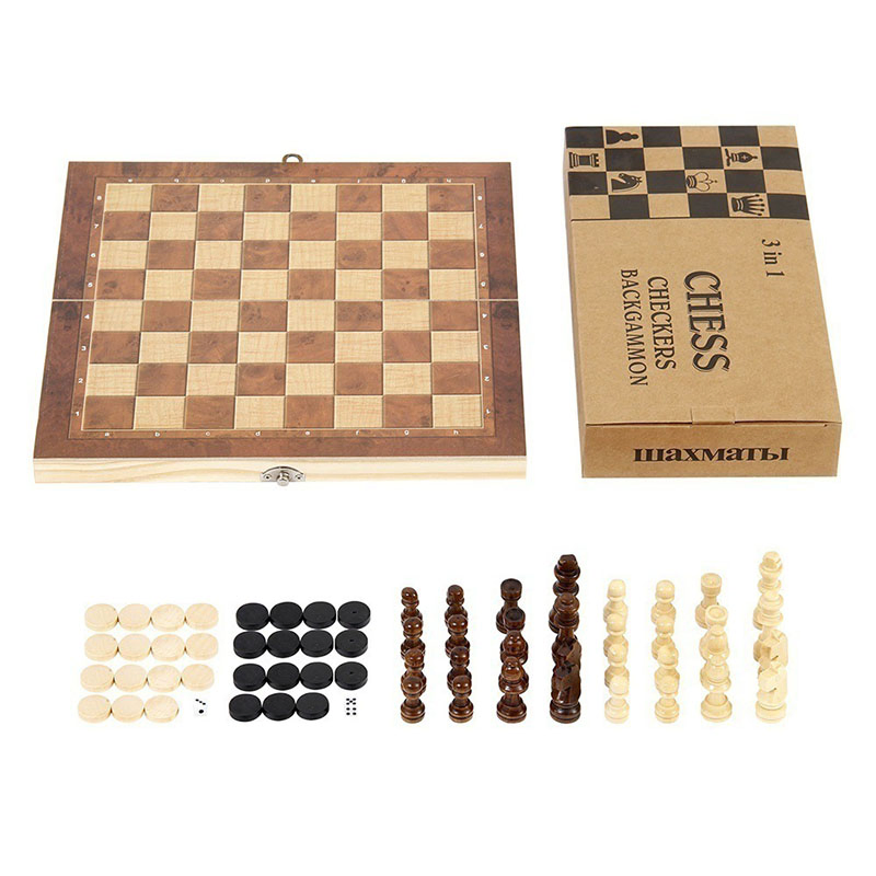 Adult Kids Top Gambling Thermal Paper Plastic Magnetic Wooden Chess Board Game