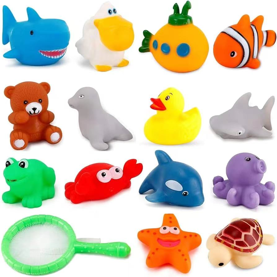 Animal Plastic Bath Toys Without Holes for Kid