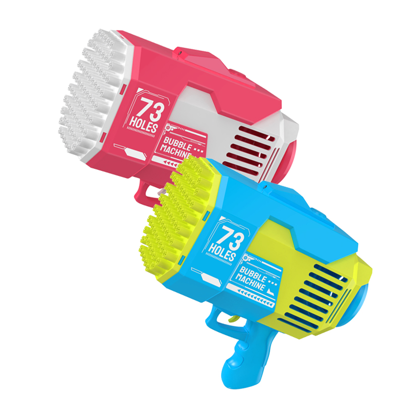 Multi-Hole Gatling Electric Bubble Machine Cartoon Light Toys for Boys and Girls