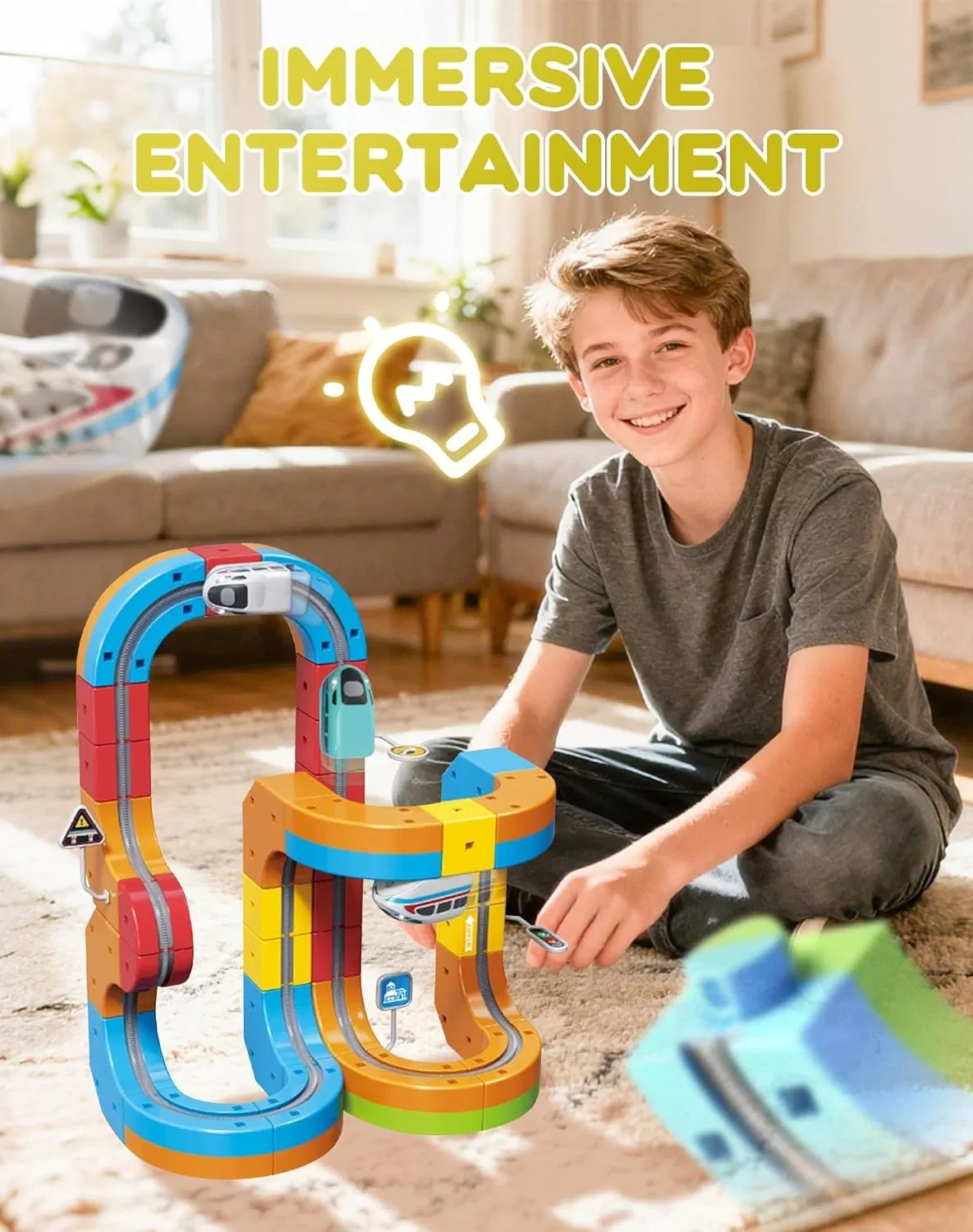 Track Toy Train Set Flexible Race Magic Rail Cube Magnetic Monorail Antigravity Car Block Toy 2026 3D Infinity Routes Cubes DIY Tracks Building Stem Toys