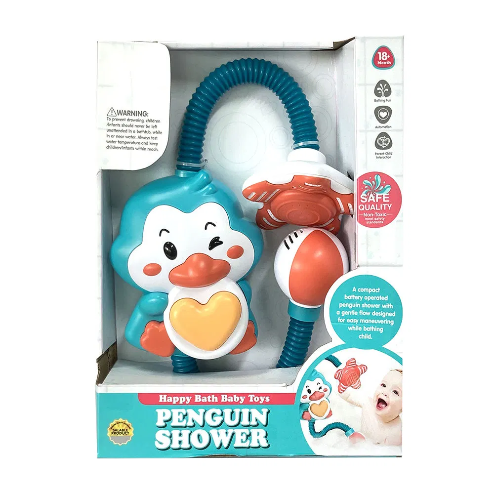 Electric Penguin Shower Pump Water Shower Baby Bathtub Bath Toy