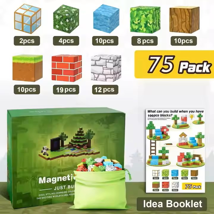 2cm Bricks DIY Base Scenario Magnetic Cubes Building Blocks Toy