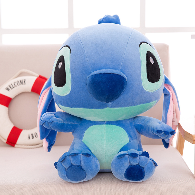 Big Lilo&Stitch Plush Stuffed Doll Cartoon Kawaii Animal Couple Sleeping Pillow