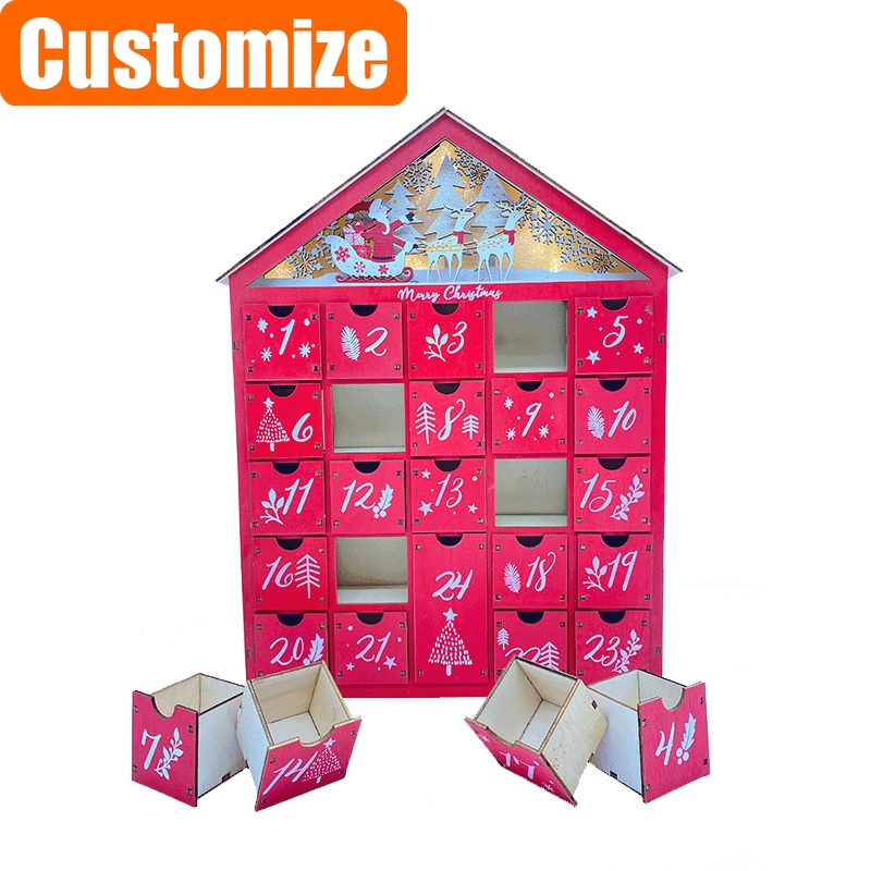 Customized Toy Paperboard Fidget Table Christmas Calendars Desk Calendar Advent Calendar