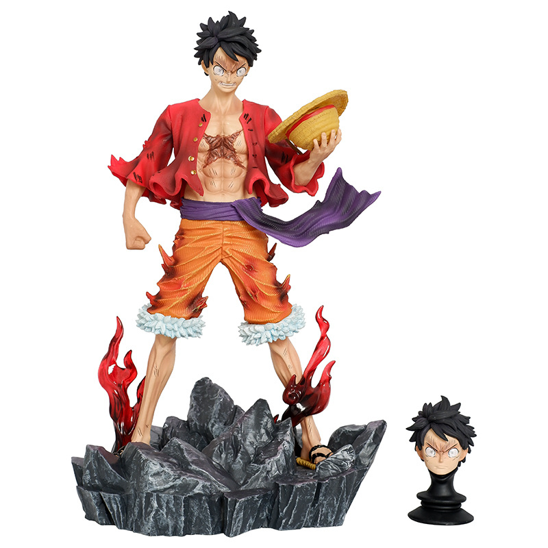 Wholesale 25cm Anime Luffy Nika Ghost Statue Model PVC Action Figure Toys
