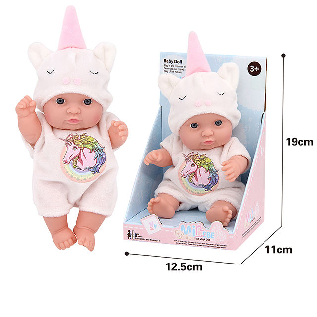 New Item Wowtopfun Toys 8 Inch Baby Dolls All Full Body Solid Silicone Vinyl Reborn Baby Doll Cute Doll