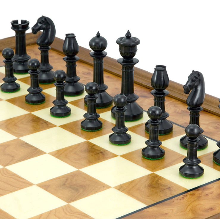 Factory Hot Sale Custom Wood Carving Chess with Drawers Pieces Board Game Set with Wooden Packaging Box for Sale