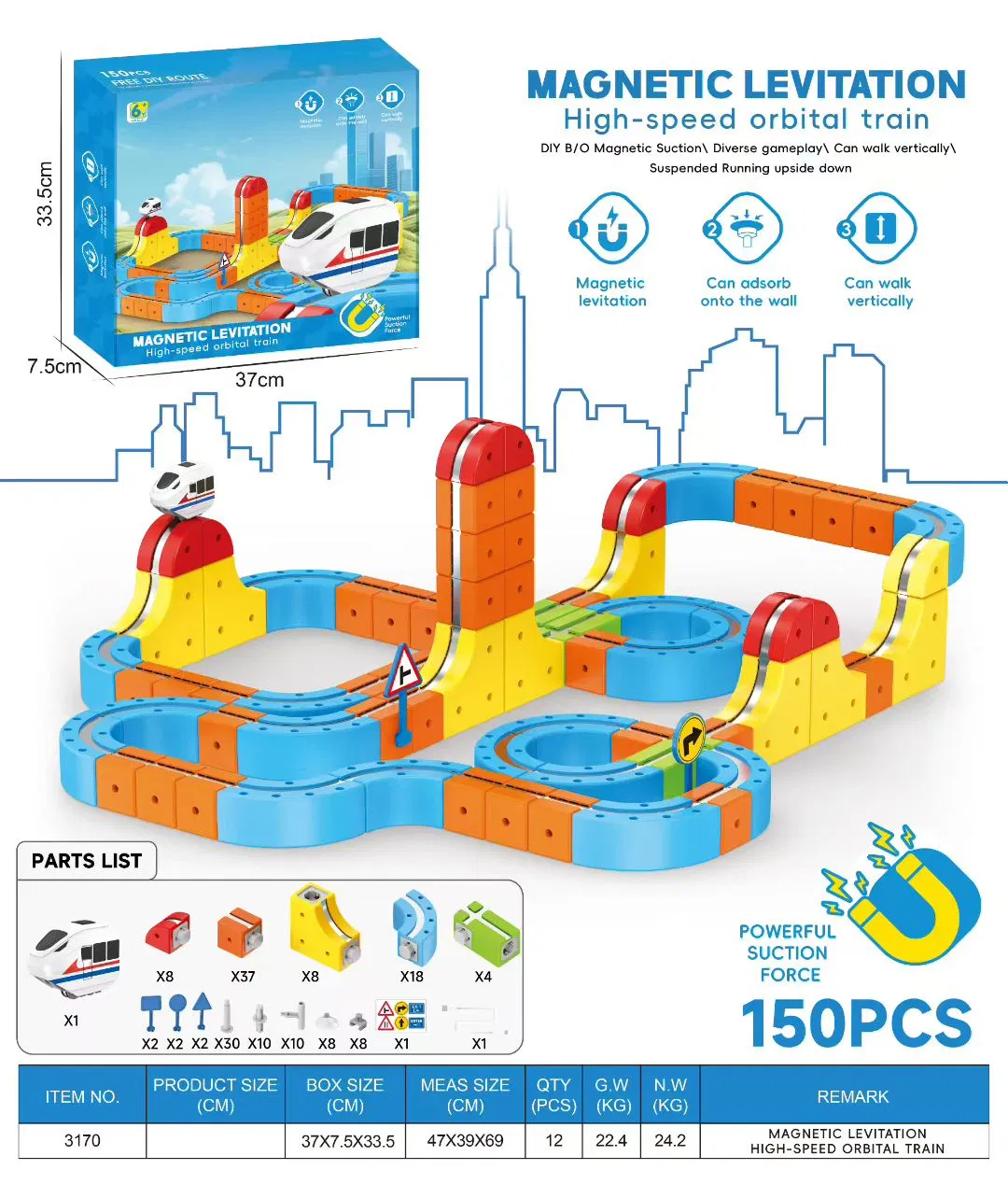 Track Toy Train Set Flexible Race Magic Rail Cube Magnetic Monorail Antigravity Car Block Toy 2026 3D Infinity Routes Cubes DIY Tracks Building Stem Toys