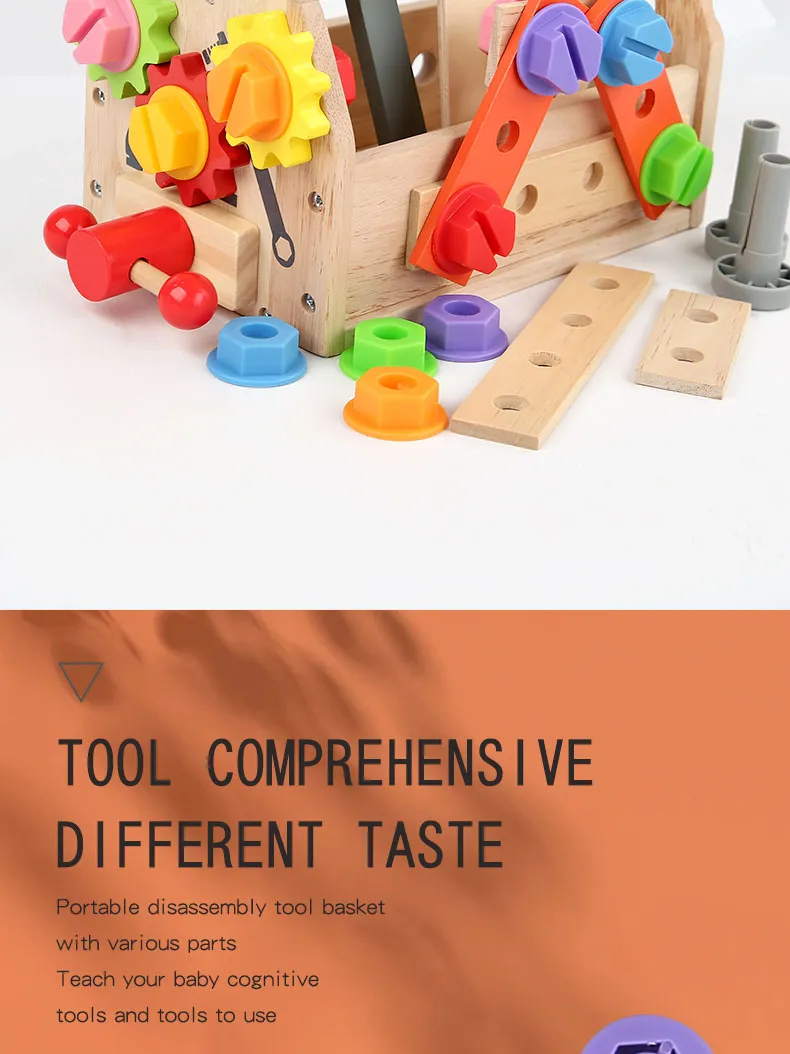 Educational Wooden Play Pretend Toolbox Set 3