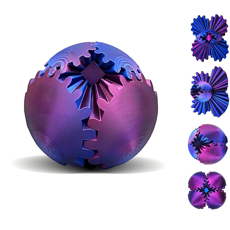 Colorful Creative 3D Printed Gear Ball Stress Relief Fidget Toys