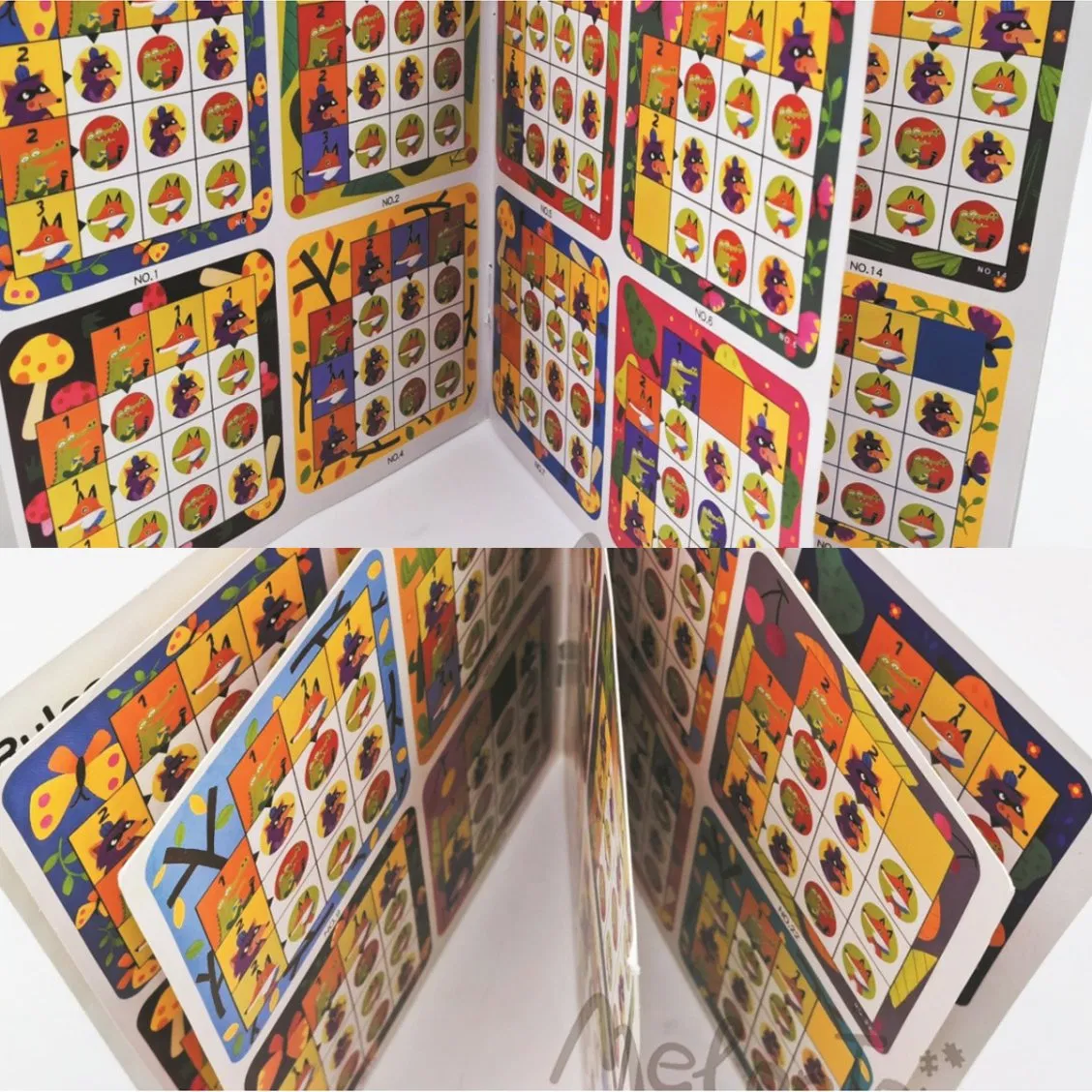 Custom Colorful Educational Board Games Animal Logic Game Playing Cards Children Toy Card Games Paper Board Game for Kids