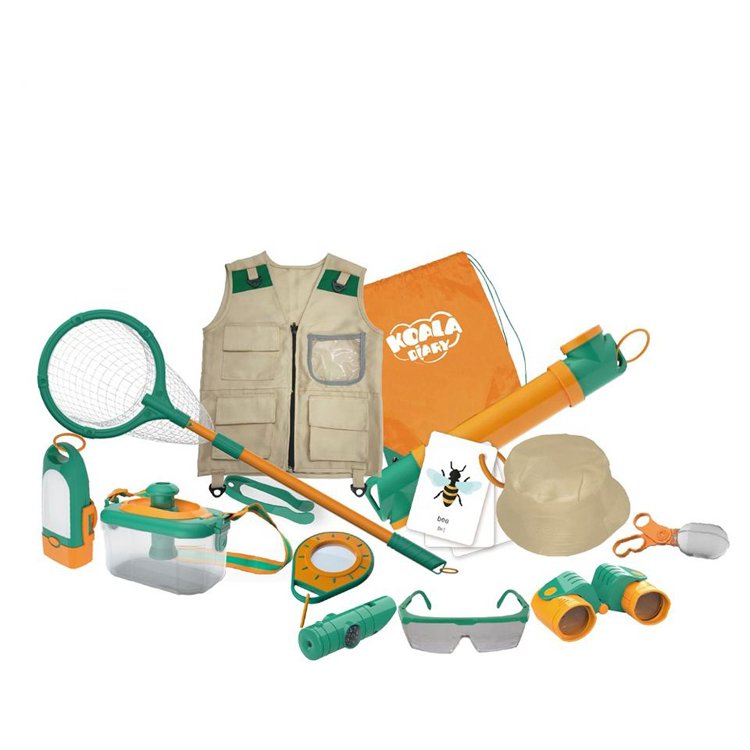 Hot Selling Kids Adventure Set Kit Cheap Outdoor Nature Exploration Toys Pretend Play Explorer Kids Exploring Toys