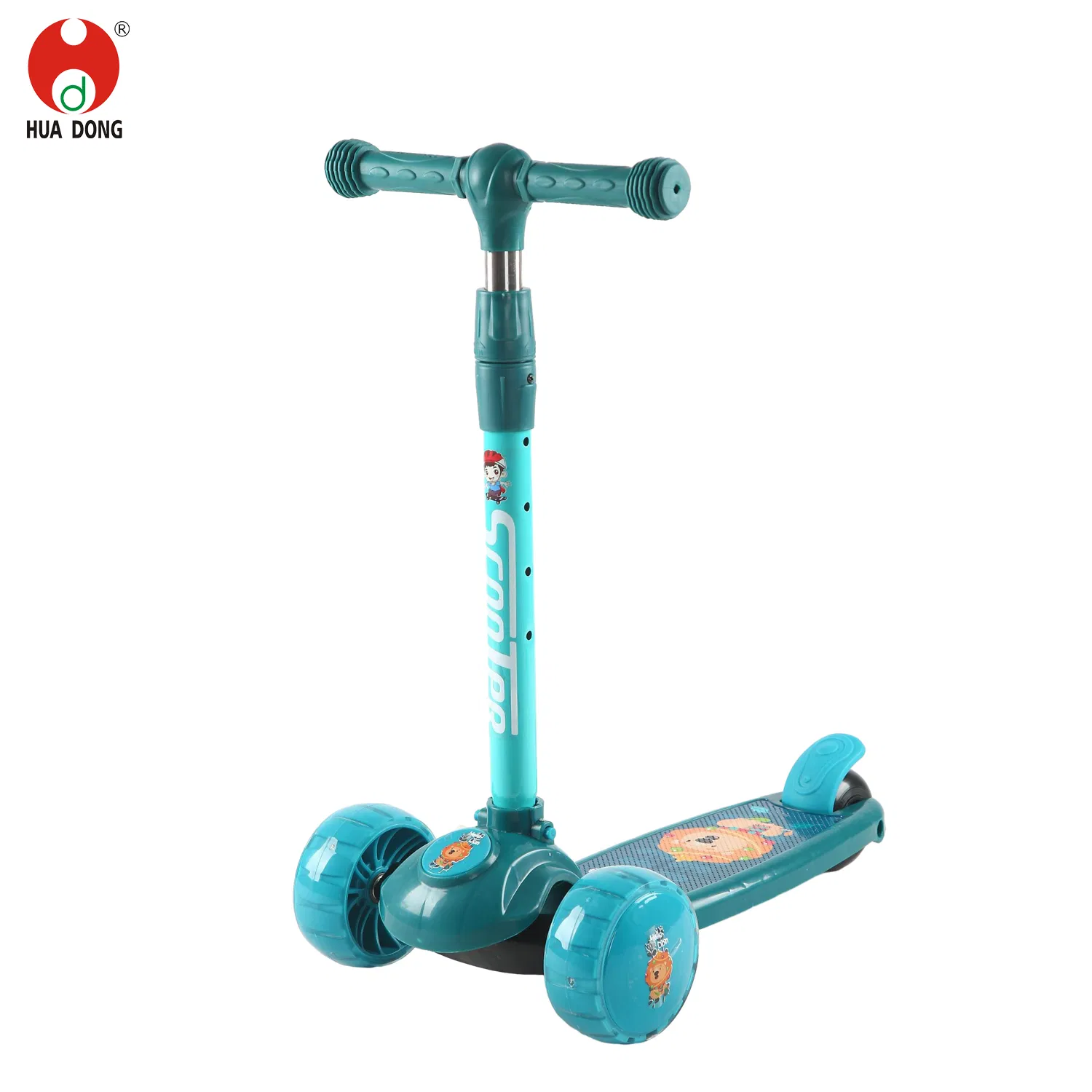 Factory Price Children Toys Colorful Scooter Toys Outdoor Playing Toys Anti-Slip Handlebars Rear Foot Brake Height Adjustment High-quality Kids Scooter Toys