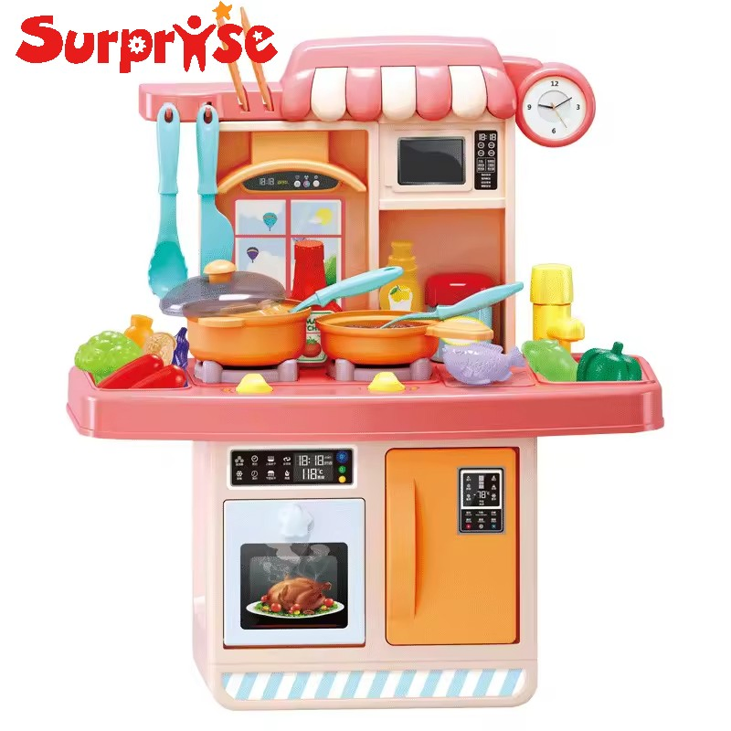 Kitchen Toys Cooking Pretend Play Juguetes Set Children's Toys Spraying Kitchen Set Toys