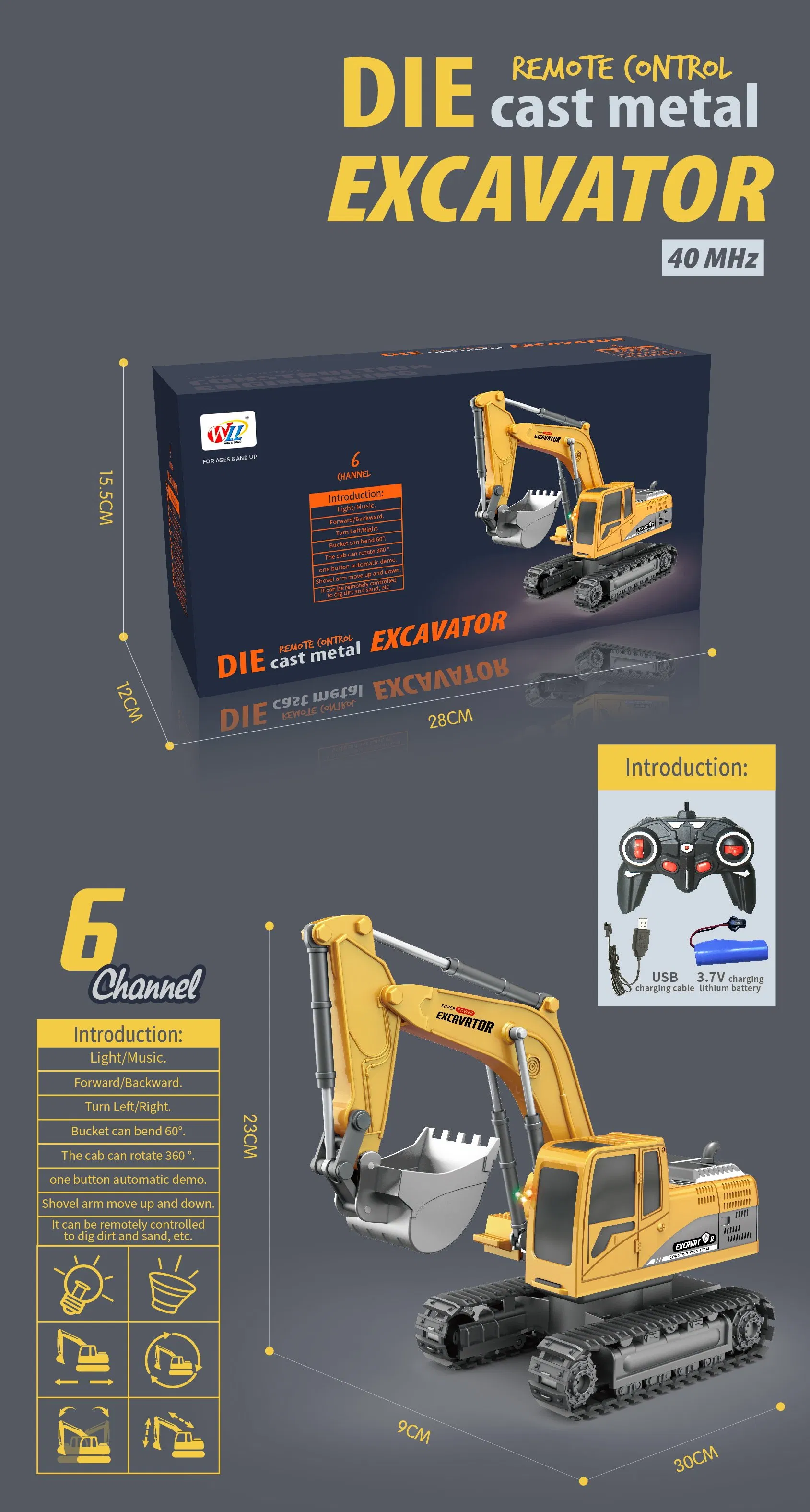 Excavator Toy View 1