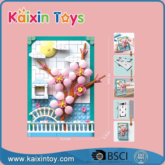 441PCS Flower Bouquet Mini Building Block Set, Building Flower Frame Wall Art Brick Toy, Table Wall Decor Picture Frame Creative Project