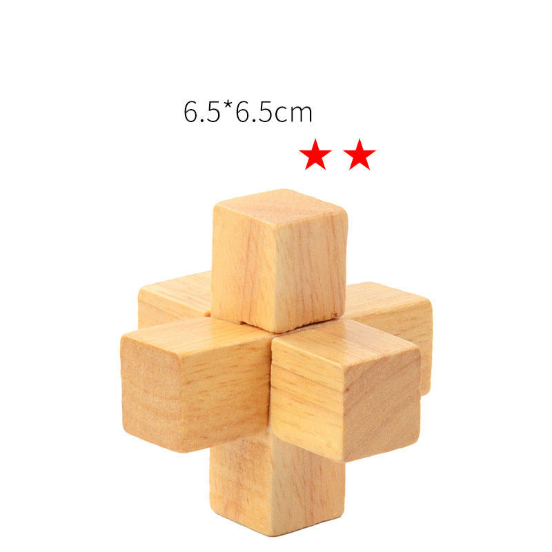 3D Wooden New Design Iq Brain Teaser Lock Interlocking Intelligence Anti-Stress Wood Puzzles Game Toy for Adults Kids