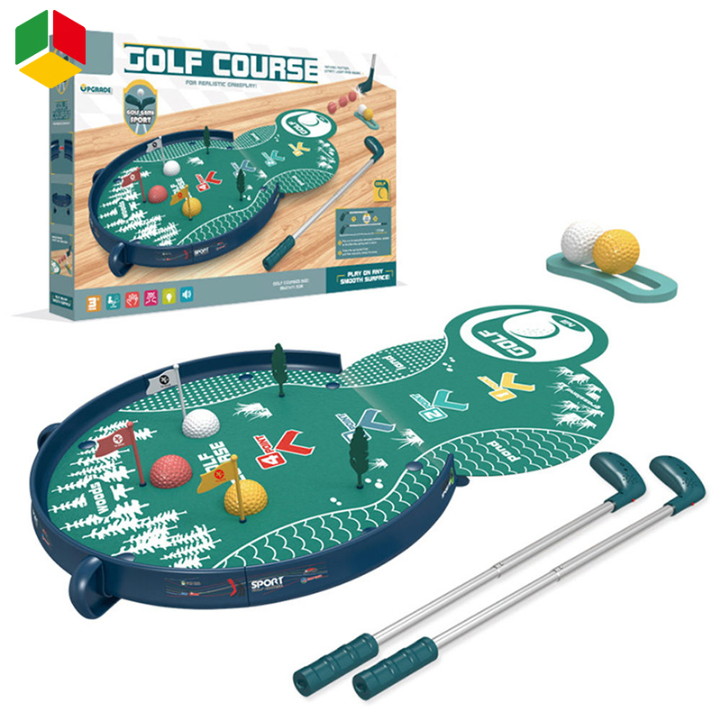 QS Juguetes Customized Golt Sport Club Game Toy Children Education Outdoor Electric Telescopic Club Assembled Kids Play Mini Golf Set Toys