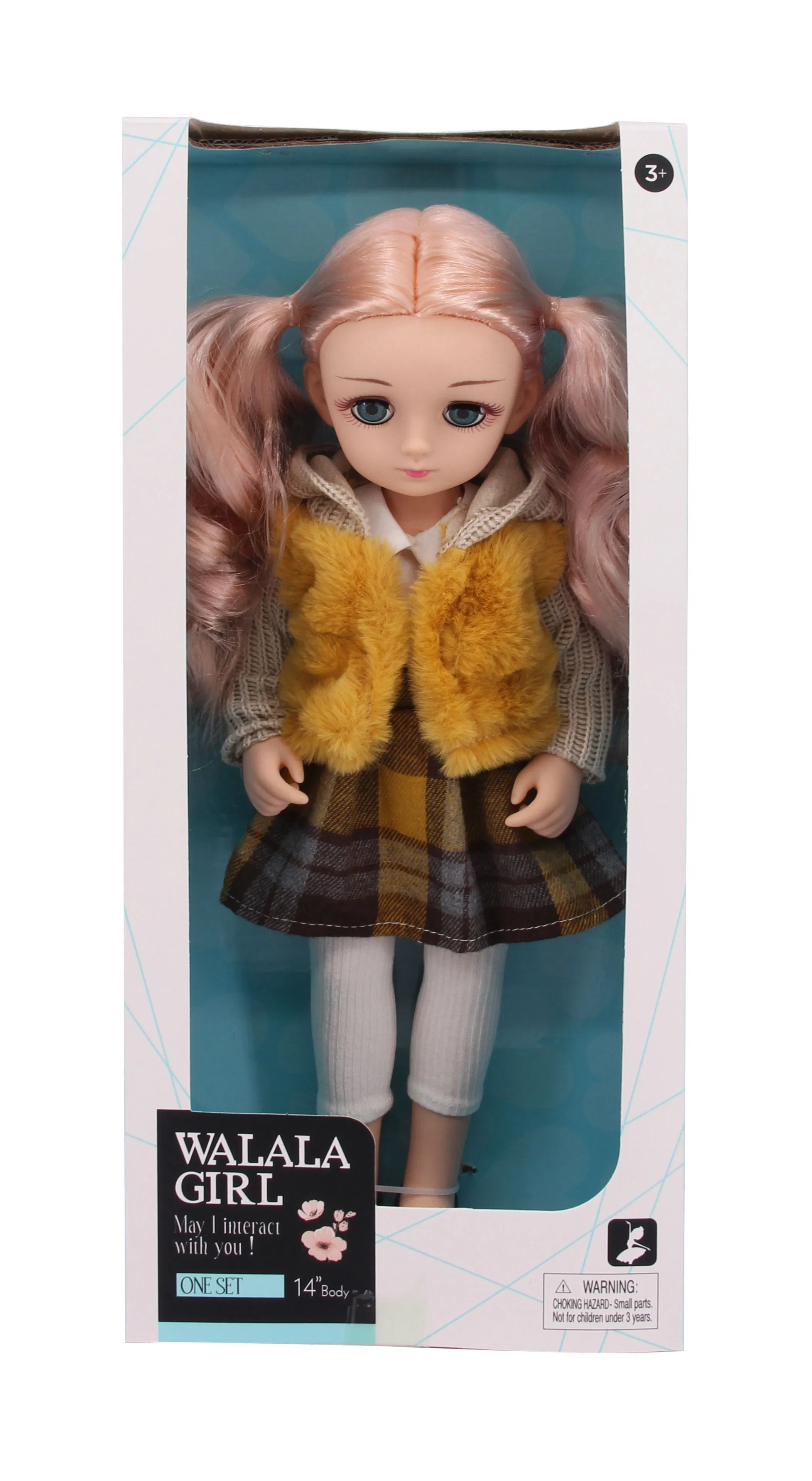 Factory Direct Supply High Quality14 Inch Vinyl Plastic Fashion Beautiful Girl Doll