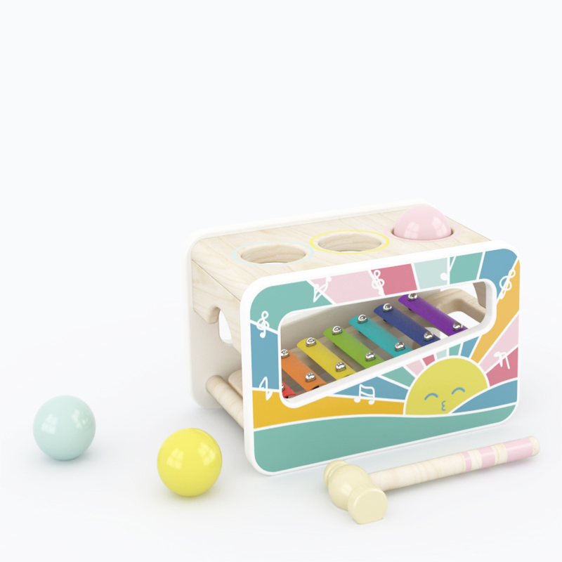 Wooden Toy Pound and Tap Bench Children Hand Instrument Xylophone Music Toy