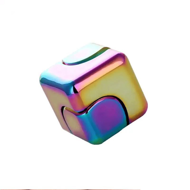 High-Speed Metal Square Anti-Stress Hand Spinner Decompression Fidget Rotating Finger Cube Unisex Gift Item