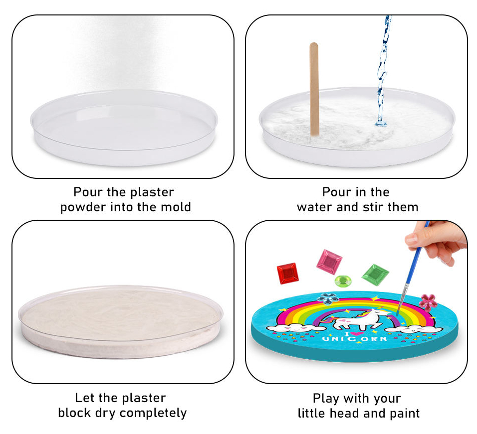 2023 DIY Creative Unique Kid Toy Unicorn Toy Stepping Stone Color Paint Art Toys