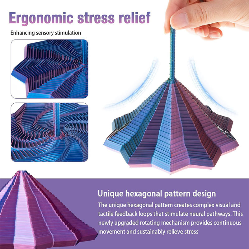 3D Printed Expanded Sensory Fidget Star Toy New Decagram Fidget Star