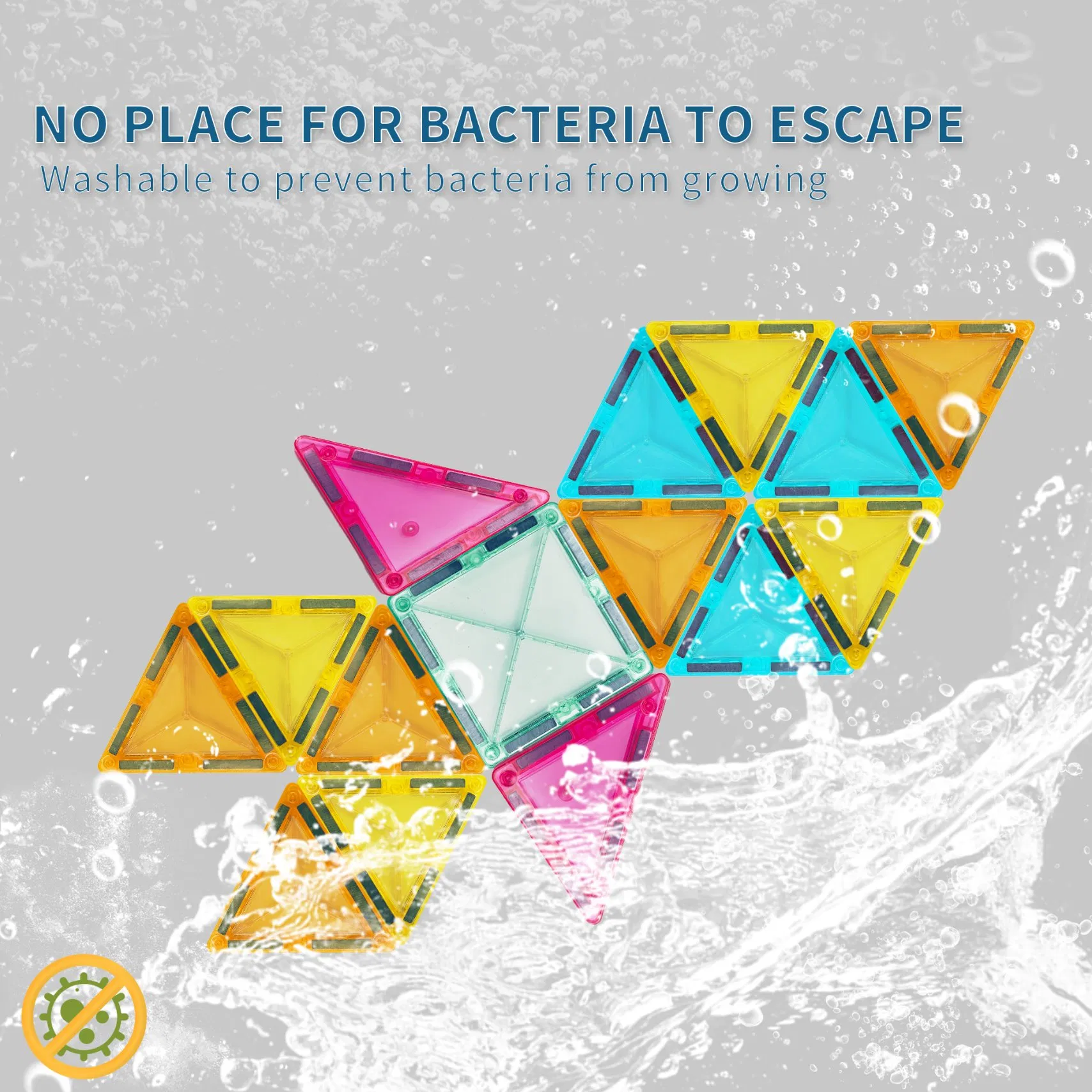 Educational Magnet Building Block 3D Construction Toys Plastic Magnetic Tiles for Kids