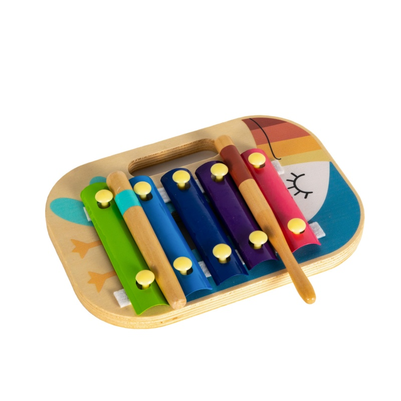 Educational Wooden Kids Musical Instruments Drum Wholesale Pink Drum Toys Set