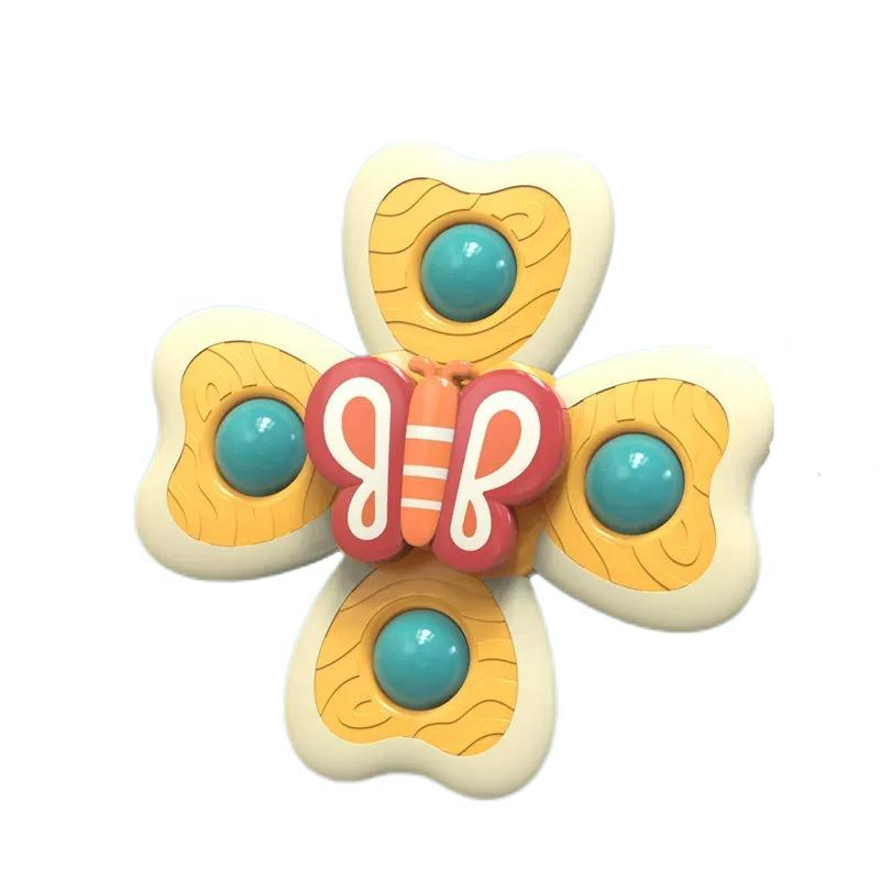 Wholesale Silicone Suction Cup Spinner Novelty Spinning Tops Bath Toys