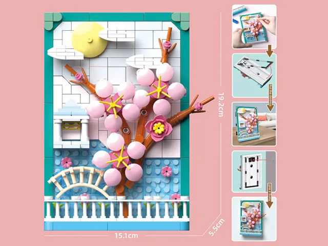 Flower Bouquet Building Block Set