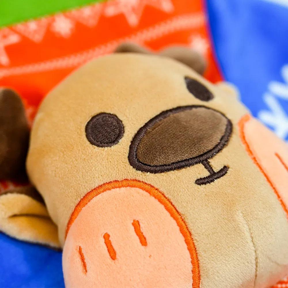 Customized Plush Pouch Bags Christmas Decorative Socks Stuffed Elk for Holiday Gift Bags Pendants