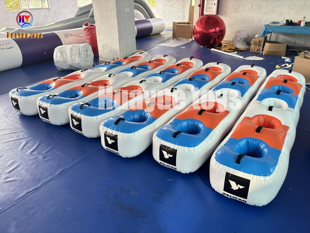 Run Obstacle Tyre Team Building Water Game Inflatable Floating Toy for Kids and Adults