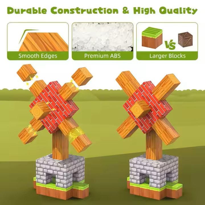 2cm Bricks DIY Base Scenario Magnetic Cubes Building Blocks Toy