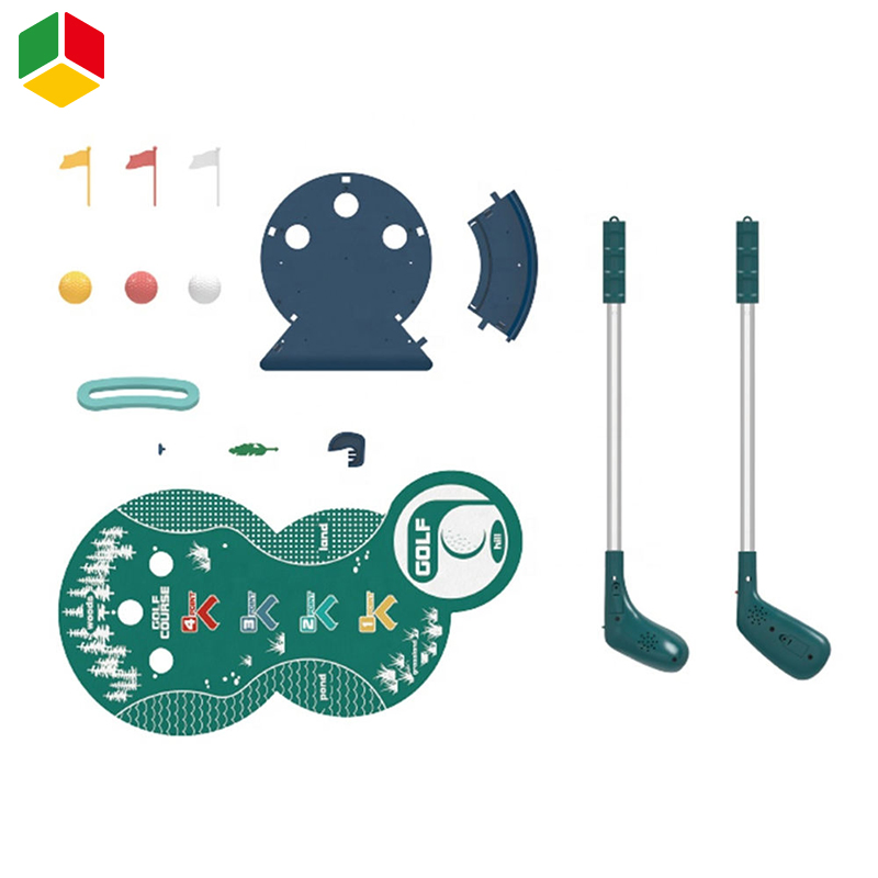 QS Juguetes Customized Golt Sport Club Game Toy Children Education Outdoor Electric Telescopic Club Assembled Kids Play Mini Golf Set Toys