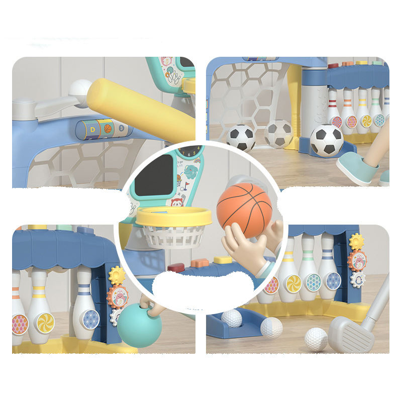 Baoli Children's Adjustable Basketball Rack Golf Football Musical Educational Toy