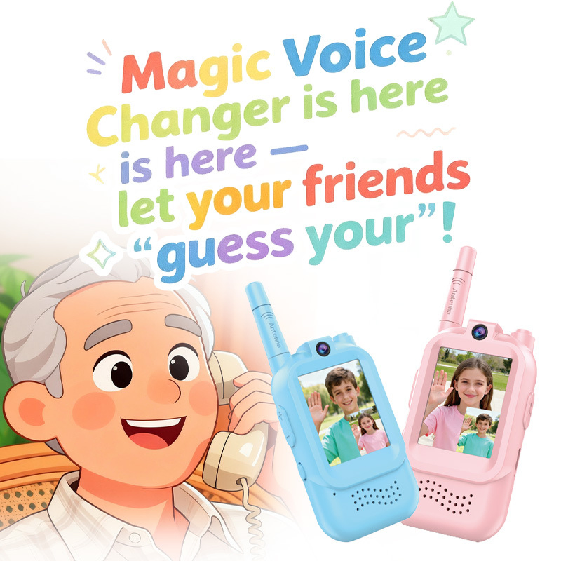 AiJH Children Video Walkie Talkies for Kids Outdoor Toys 2 Pack Long Range Handheld Wholesale Plastic Toys Walkie Talky Educational Toys