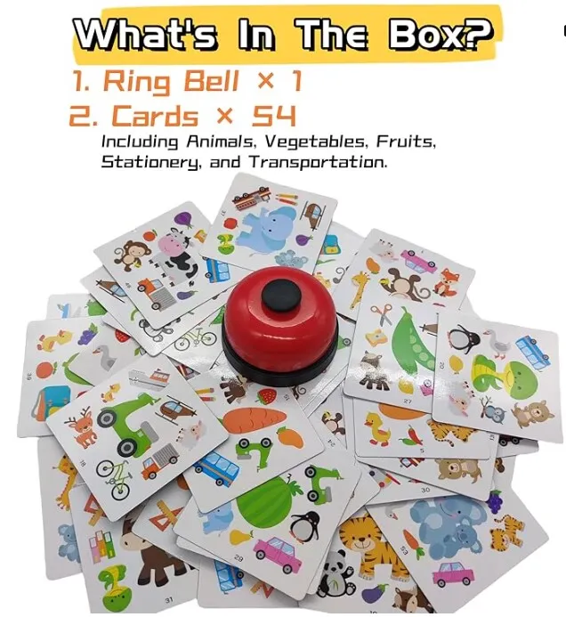 Playing Card Game Search and Find Fun Matching Fun Family Game and Ring The Bell Children Toy Board Game Children's Gifts Searching and Finding Eagle Eyes