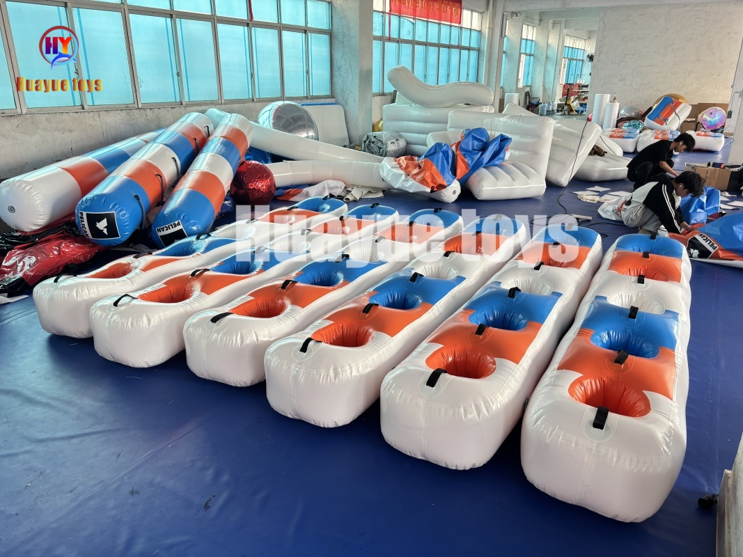 Run Obstacle Tyre Team Building Water Game Inflatable Floating Toy for Kids and Adults