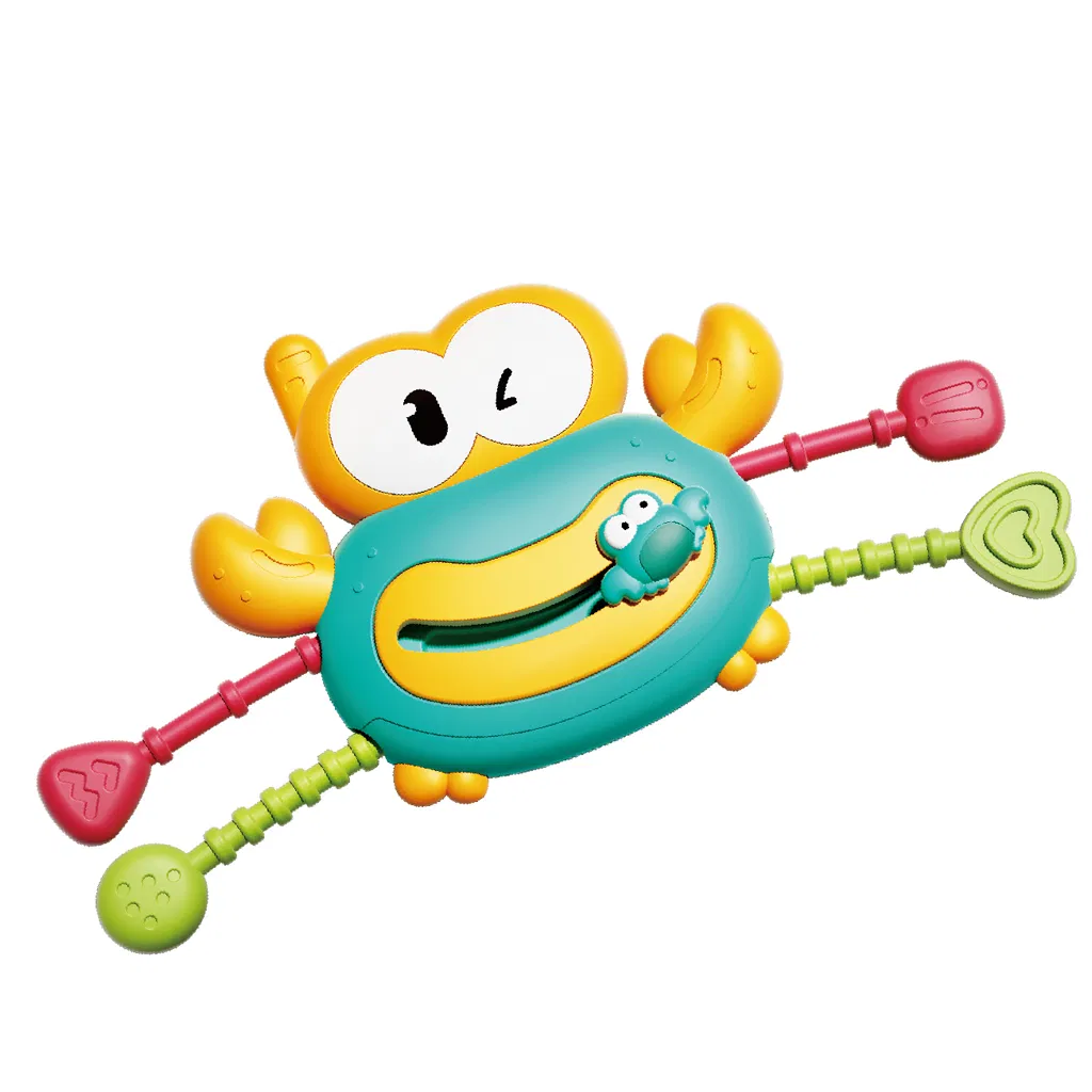 Baby Learning Early Education Toys Finger Crab Push Fun Rotating Hand Rattle Grasping Kids Toy