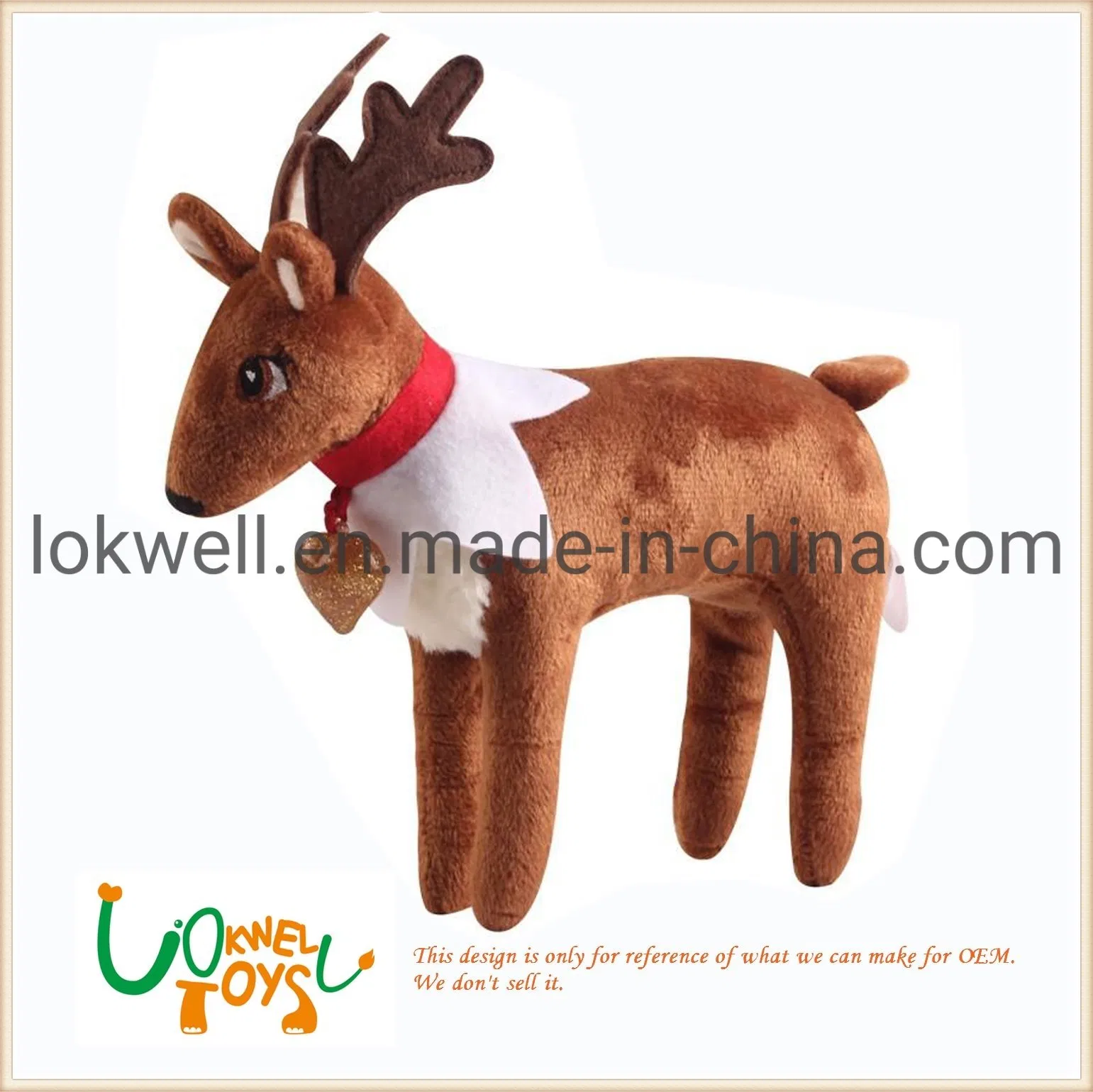 Plush Christmas Reindeer Stuffed Animals Home Decor