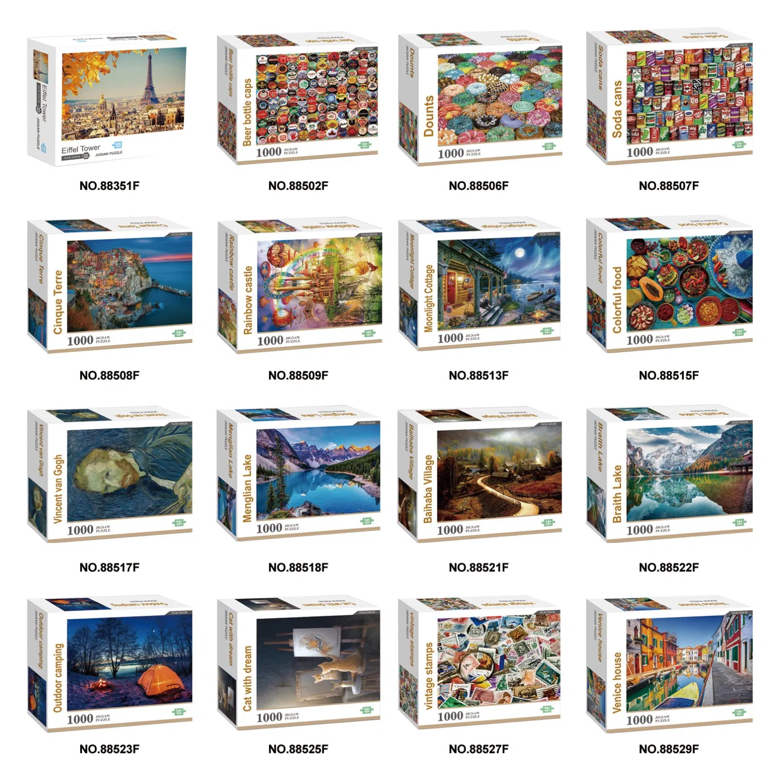 Colorful Puzzle Games Educational Toys Custom Jigsaw Puzzle Toys for Kids Adults