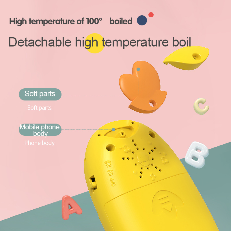 Early Learning Baby Mobile Phone Toy Music Light Analog Call Plastic Cellphone Chinese and English Bilingual Toy Phone for Kid