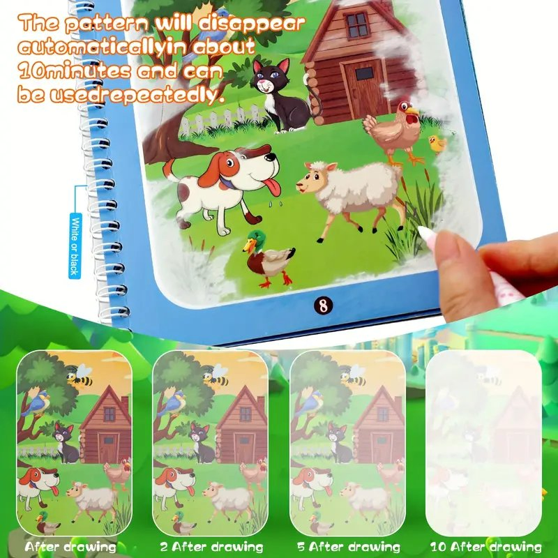 Reusable Educational Art Toy for Mess Free Creative Play Magic Book