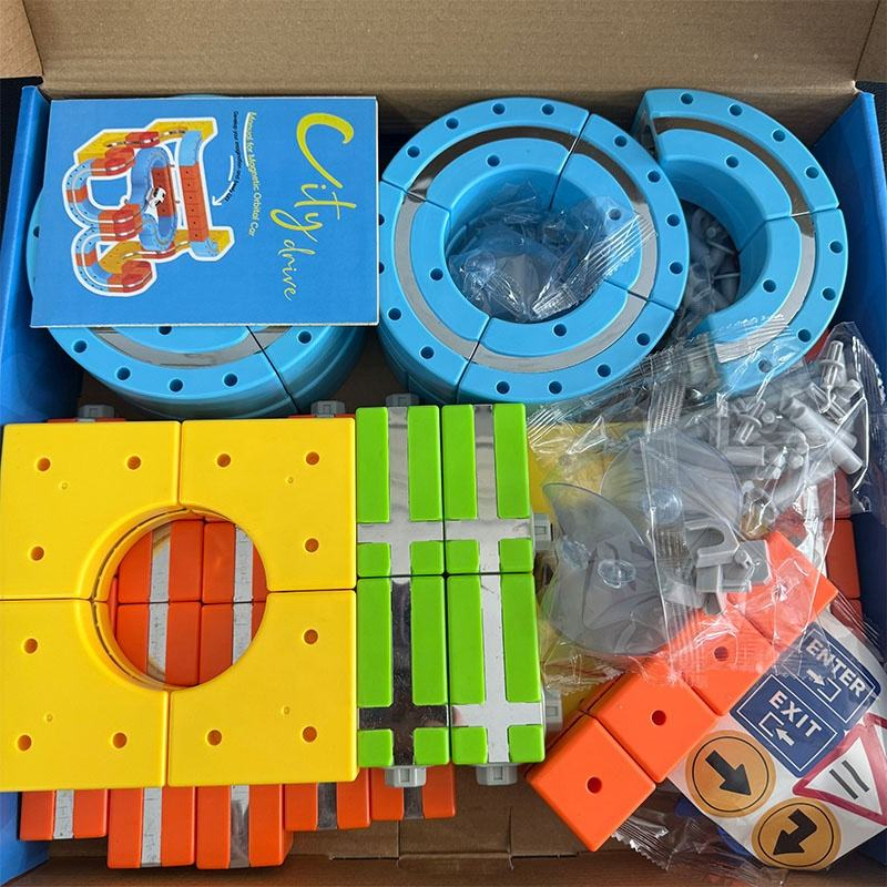 AiJH Electric DIY Track Sets Flexible Race Track Building Gravity-Defying DIY Intelligence Blocks Stem Toy
