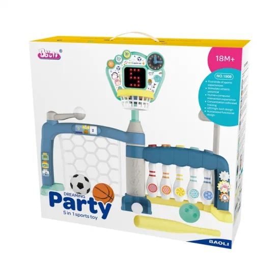 Baoli Children's Adjustable Basketball Rack Golf Football Musical Educational Toy