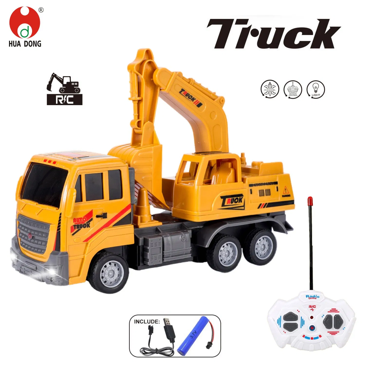 Factory Direct Wholesale RC Construction Vehicle Plastic RC Bulldozer Plastic Toy Construction Equipment Remote Control Heavy Machinery Plastic Kids RC Car Toy